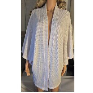 Express lightweight sweater cardigan cover top , Cream colored OSFM